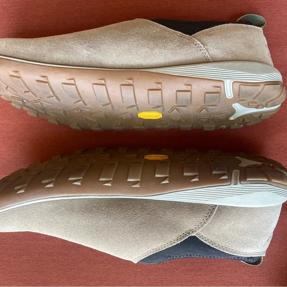 Danner Tan Suede Slip-On Shoes with Green Pull Tabs - Picture 4 of 4